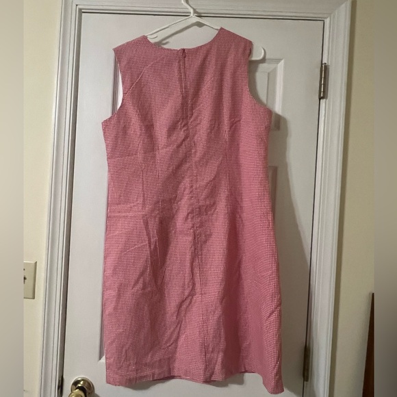 Talbots Size 16 Pink and White Checkered Dress - Picture 2 of 3